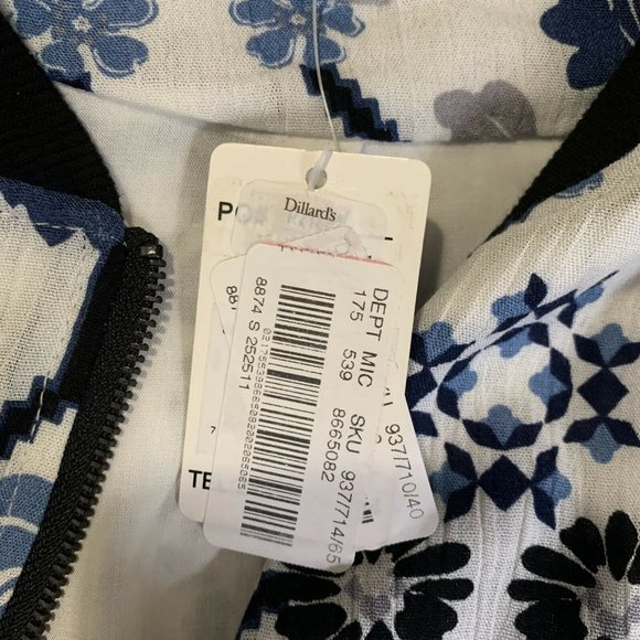 NEW Small Lightweight Zip Front Jacket Blue White - Picture 5 of 8